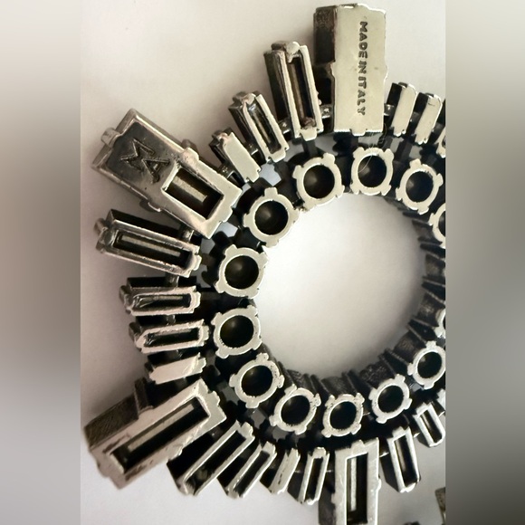 Authentic Amina Muaddi Begum crystal-embellished earrings in gray color - 1.7 in - Picture 7 of 8